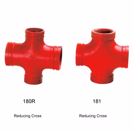 연성 주철로 만들어진 90도 굽힘이 있는 공장 감속기 그루브 커플 링 파이프 피팅 플랜지